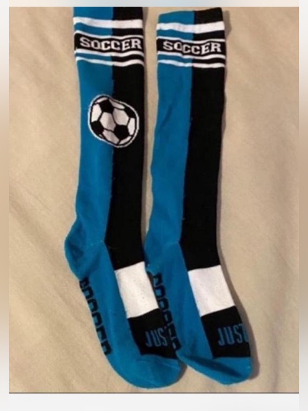 Justice Blue & Black Soccer Knee-High Socks